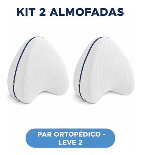 Kit 2 Almofadas Travesseiro De Pernas Ortopedico Par